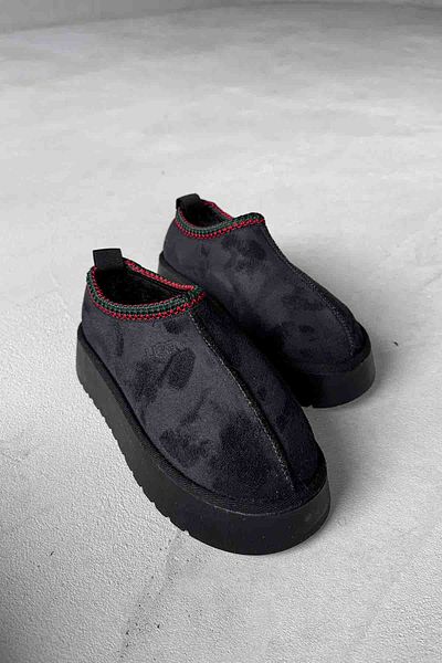 Cappmoda AYK-1006 Μαύρα μποτάκια με γούνα εσωτερικά Μπότες με χοντρή σόλα