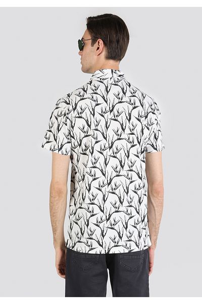 Colin's Tricou alb cu mânecă scurtă pentru bărbați, cu guler polo, cu croială normală