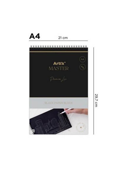 Artix Bloc desen A4 Artix 40 file 20 gr. foi negre