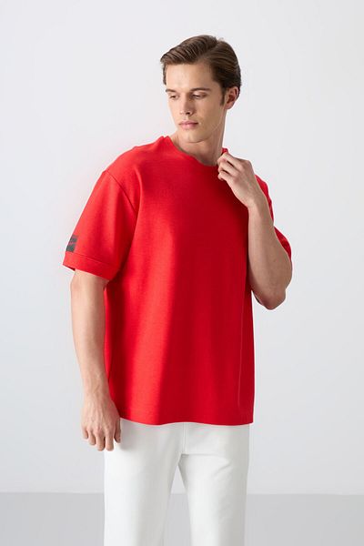 TOMMY LIFE Ανδρικό μπλουζάκι Fiesta Cotton Thick Surface Texture Oversize Fit Basic - 88339