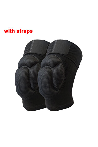 Choice زوج واحد مع أحزمة، زوج واحد من وسادات الركبة الرياضية السميكة للحماية،...