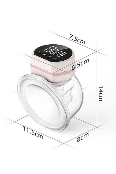 COOYA Wearable Breast Pump, Portable Electric Hands Free Low Noise LED Display with 3 Modes & 5 Levels