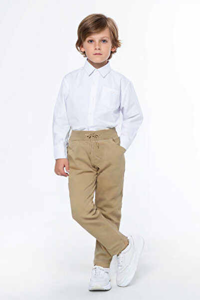 Trend Bebe Butik Pantaloni pentru copii din pânză cu talie elastică pentru bă...