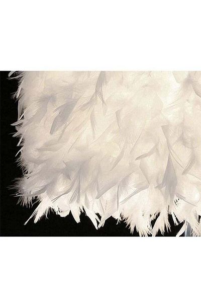 COOYA Feather Table Lamp, Home Decorations, Portable Modern Style, for Hotel Living Room Study(White)