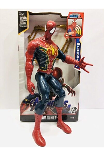 oyuncakchi Spider-man Örümcek Adam Eklemli Sesli Işıklı Oyuncak Kahraman Figü...