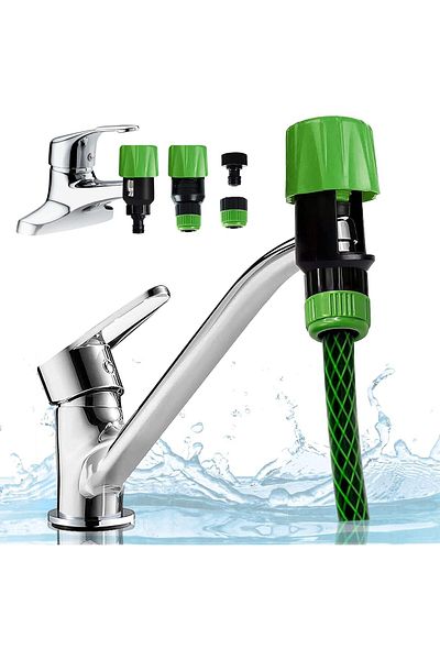 COOYA Mixer Tap Hose Connector, Two sets, Universal Tap Connector Adapter Kitchen Pipe Joiner Fitting