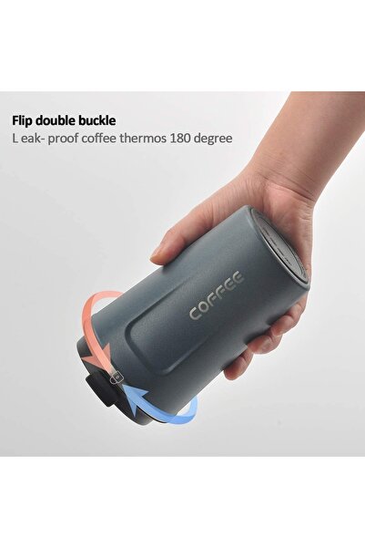 Primo Plus 380ml Stainless Steel Insulated Coffee Mug Black/blue