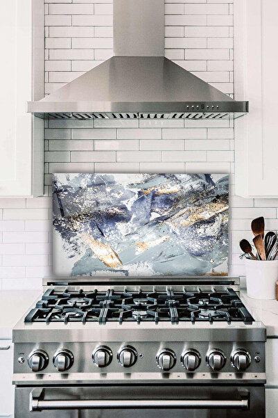 Vosevu Сірий колір Абстрактний захисний екран для плити, термостійкий, вбудов...