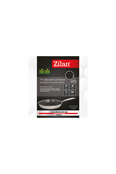 Zilan Zilan ZLN9655 tri-ply frying pan, stainless steel, non-stick, scratch protection, easy to wash, 20 cm, 1L