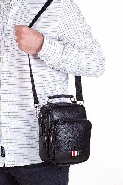 Torz Men's Black Faux Leather Bag Stylish Daily Hand and Shoulder Bag Style Travel Bag