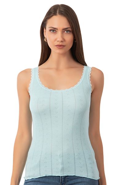 ÖZKAN underwear Özkan 23493 Women's Transfer Ribbed Flexible Soft Thick Strap Tank Top