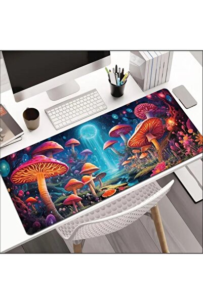 sgeteknoloji 70X30 CM DESIGN CU MODEL DE CIUPERCI BAZĂ ANTIALUNECĂ SURFACĂ DE VITEZĂ MOUSE PAD GAMING