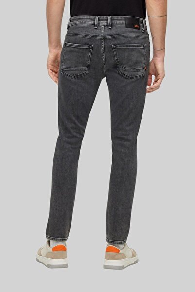 BOSS Streç Pamuklu Slim Fit Normal Bel Dar Paça Jeans Erkek Kot Pantolon 50488431 027