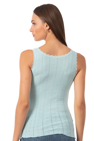 ÖZKAN underwear Özkan 23493 Women's Transfer Ribbed Flexible Soft Thick Strap Tank Top