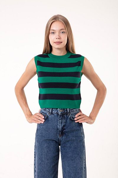 Figo Striped Knitwear Blouse
