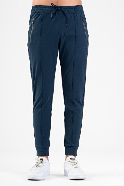 MARATON Regular Men's Ribbed Leg Navy Sweatpants