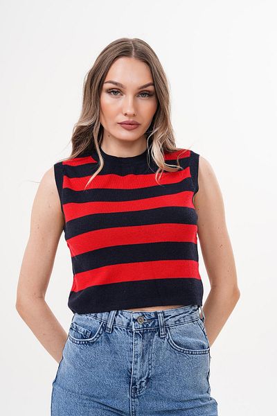 Figo Striped Knitwear Blouse