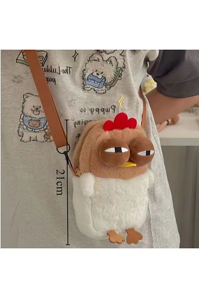 Choice Hen crossbody bag Fur Chicken Plush Bag Ugly Hen Shape Handbag Funny Kawaii Chicken Pendant Keychain