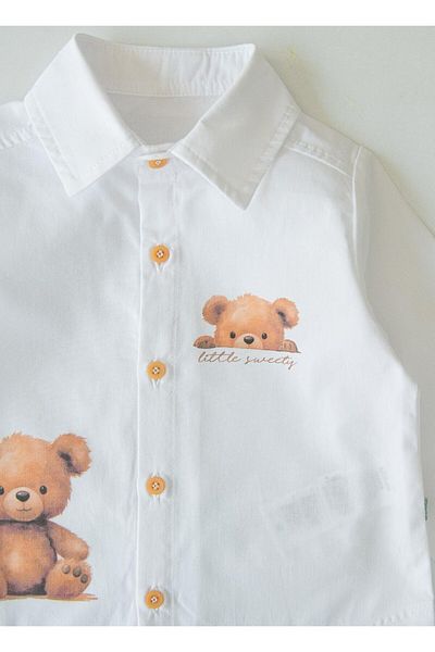 kitikate White Organic Little Sweetly Shirt