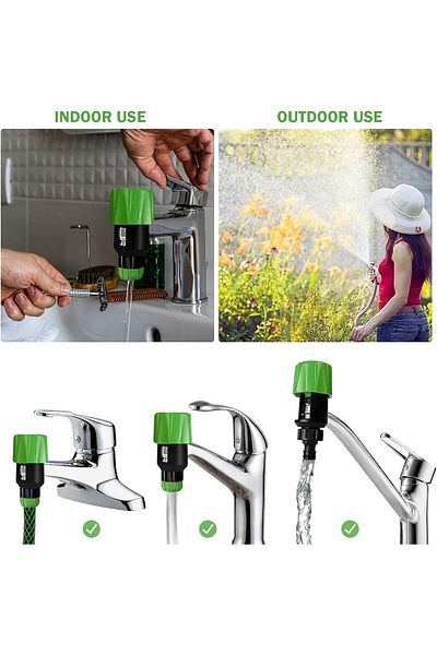 COOYA Mixer Tap Hose Connector, Two sets, Universal Tap Connector Adapter Kitchen Pipe Joiner Fitting