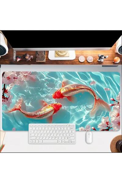 sgeteknoloji 70X30 سم كوفي سمكة تحت عنوان عدم الانزلاق قاعدة سرعة سطح الألعاب لوحة ماوس الألعاب