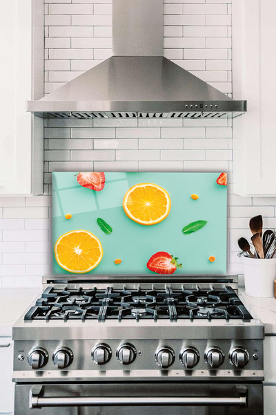 Vosevu Полунично-апельсиновий захисний екран для варильної поверхні, термості...