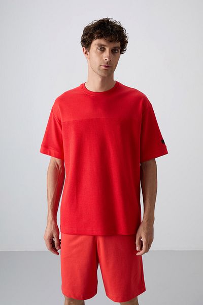 TOMMY LIFE Ανδρικό μπλουζάκι Fiesta Cotton Thick Surface Texture Oversize Fit Basic - 88340