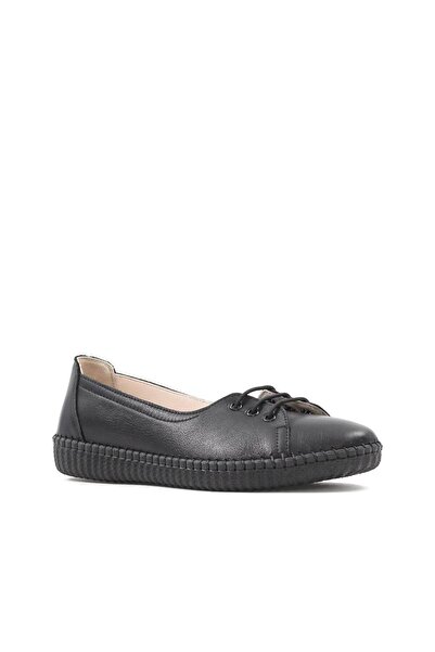 Celal Gültekin Women's Black Lace-Up Leather Shoes