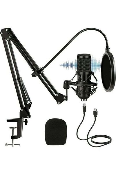 fulina USB Condenser Microphone Kit,Plug and Play Streaming Podcast PC Mic with Sound Card,192kHz/24bit