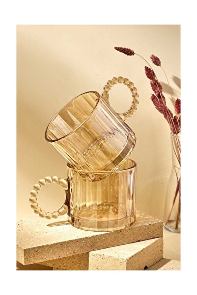 CENGİZ ÇEYİZ Ringo Line 325 ml 2'li Cam Kupa Çay Kahve Bardağı PER15863