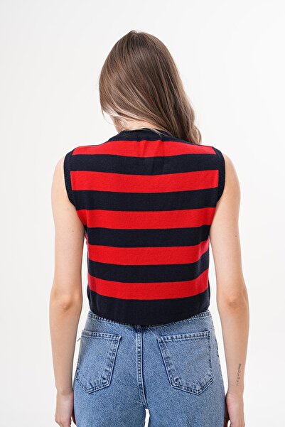 Figo Striped Knitwear Blouse