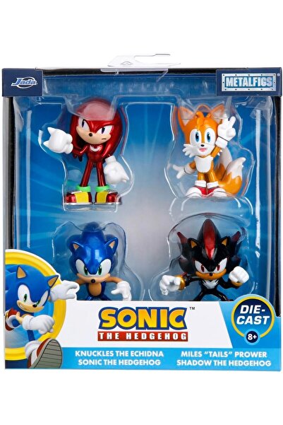 SEGA Orijinal Sonic The Hedgehog Kirpi Sonic Shadow Knuckles Tails Metal Oyuncakları Figürleri Seti