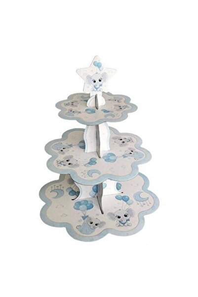 Genel Markalar Mini Party Store Mavi Fil Kek Standı