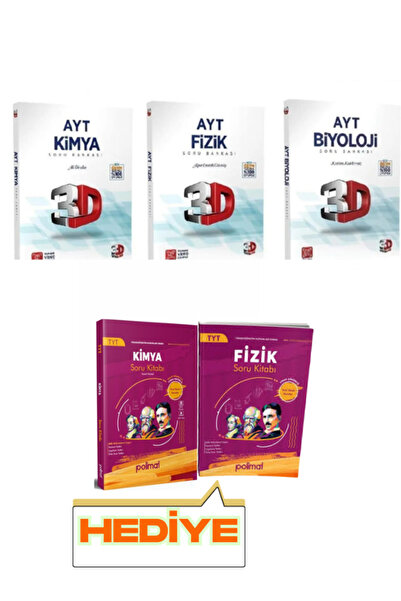 3D Yayınları 3D YAYINLARI AYT FİZİK-KİMYA-BİYOLOJİ SORU BANKASI 2025 GÜNCEL B...