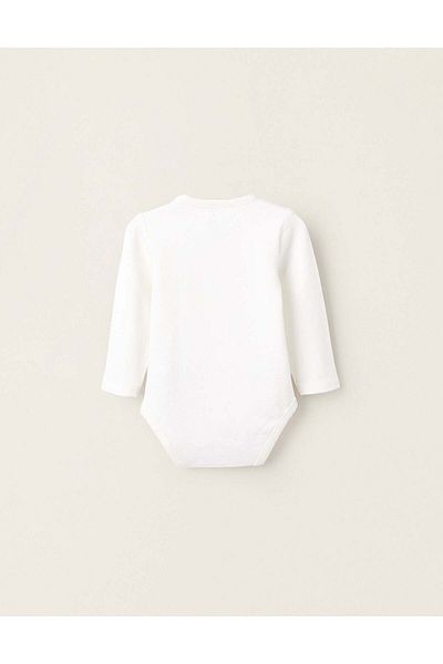 Ziddy Bodysuit-T-Shirt top for Newborns 'Lion', White