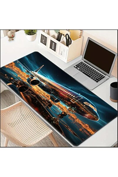 sgeteknoloji 70X30 سم 3D BOEING AIRPLANE تحت عنوان عدم الانزلاق قاعدة سرعة سطح الألعاب لوحة ماوس الألعاب