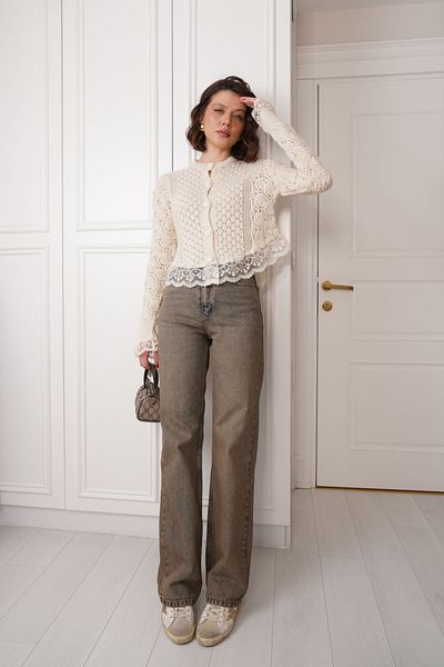 SeninOlsun Distressed Blue Straight Jeans
