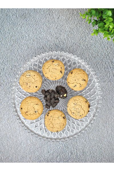 Qualitev 26 cm Glass Footed Beaded Presentation Plate Cake Cake Dessert Presentation Stand-Adenya