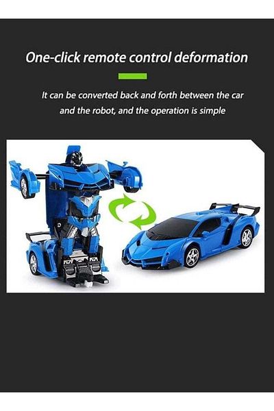 COOYA Deformation Robot Car Toys for Children and Kids, 360 Degree Rotating Drifting,Blue