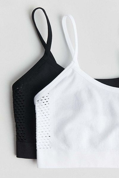 H&M 2-pack seamless jersey tops