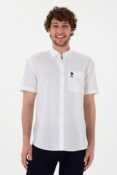 U.S. Polo Assn. Men's White Short Sleeve Shirt 50305707 -Vr013