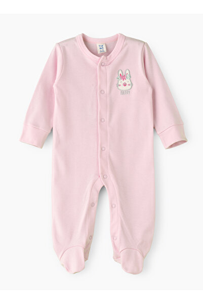 Basicxx Baby Girl Pink Bunny Coverall
