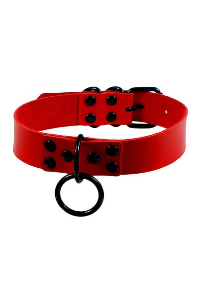 Choice red New Black Round Punk Gothic Choker Necklace Handmade Collar belt Necklaces Leather choker bondag