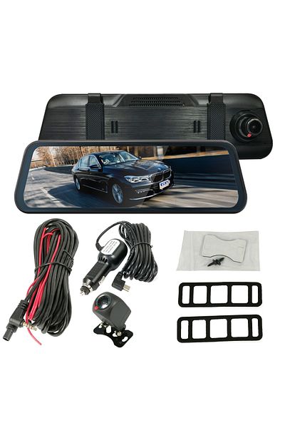 3XR 9.8'' Starlight Night Vision Dash Cam Dual 1080P HD Loop Recording, G-Sensor, Parking Monitor, 128GB