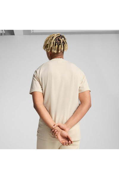 Puma Ανδρικό μπλουζάκι Tech Pocket σε μπεζ casual στυλ 62967387