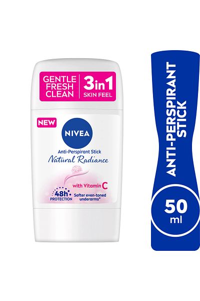NIVEA Natural Radiance, Antiperspirant for Women, Stick 50ml