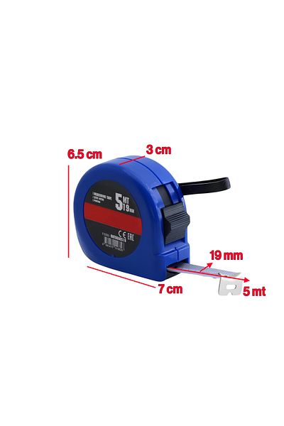 Badem10 5 Meter X 19 mm Ribbon Meter (Rht 0680519 ) - Shockproof and Locked * Color Options *