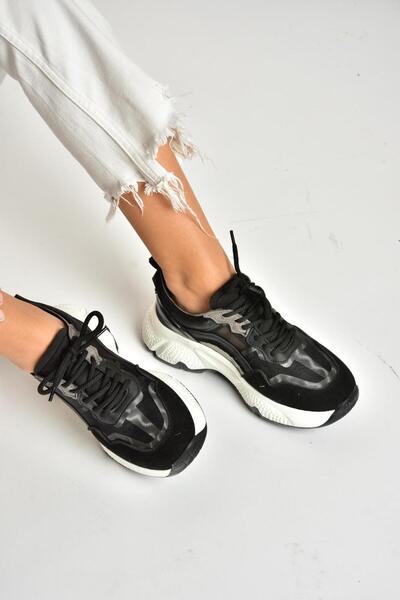 Fox Shoes U973568209 Чорні кросівки на товстій підошві