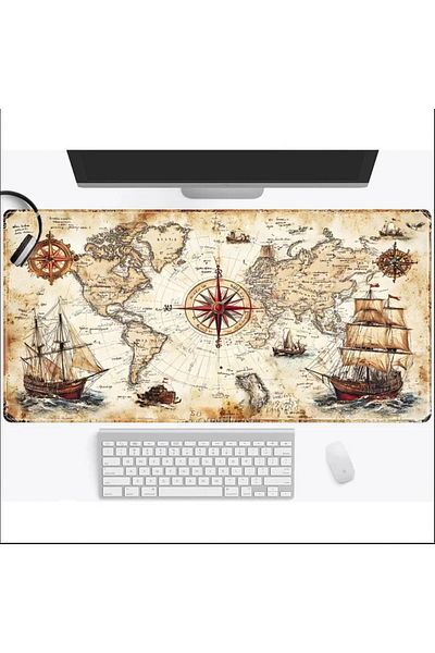 sgeteknoloji 70X30 CM HARTĂ DE ADVENTURĂ NOSTALGICĂ BAZĂ ANTIALUNECĂ SURFACĂ DE VITEZĂ MOUSE PAD GAMING
