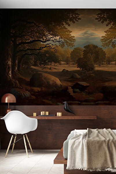 dreamwall Doğa Manzara Desenli Tekstil Duvar Kağıdı Isı ve Ses Yalıtımlı